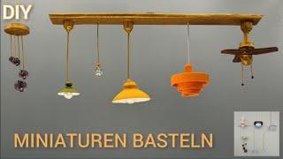 Tutorial: Mini Hängelampen und Deckenventilator basteln / DIY: create hanging lamps and ceiling fan