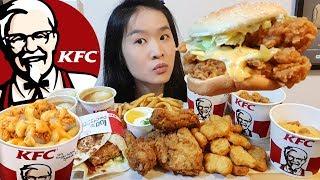 KFC ALL CHEESE FEAST!! MAC N' CHEESE, Zinger Stacker, Fried Chicken Tortilla | Eating Show Mukbang