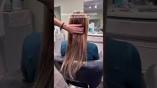 Before and after keratin bond extensions for fine hair #beautybylindsay #hairextensionsalon #ktips