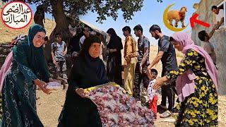 Giving meat to people during Eid al-Adha