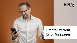 Create Efficient Error Messages