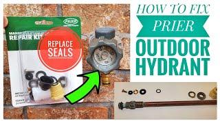 How To Fix Outside Prier Freeze Proof Faucet Water Hydrant Leaking Seals