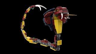 LEGO Creator 31102 3in1 - Building Cobra / Fire Snake out of Fire Dragon Set