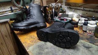 Боевые ботинки БУНДЕСВЕР Mod "2000 KAMPFSTIEFEL. Ремонт подошвы от Мастера на колёсах.