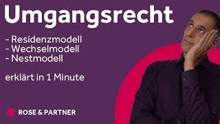 Residenzmodell, Wechselmodell, Nestmodell – Umgangsrecht-Überblick in nur 1 Minute | ROSE & PARTNER