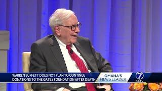 Report: Warren Buffett does not plan to continue donations to The Gates Foundation after his death