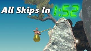 Getting Over It All Skips Speedrun In 1:52