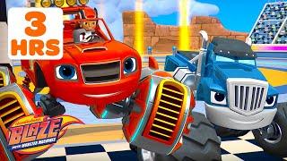 Blaze Uses Power Tires to FLY, Transformations, & More!  | 3 Hours | Blaze and the Monster Machines