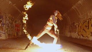 Underground Fire Rope Dart Dance Performance (All One Take)