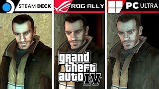 GTA 4 | Steam Deck vs ROG Ally vs PC Ultra | 4K Full Graphics Comparison