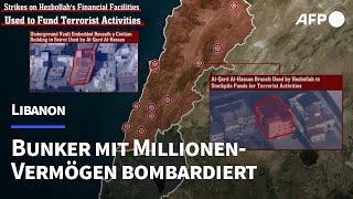 Libanon: Israel bombardiert Bunker mit Millionen-Vermögen | AFP