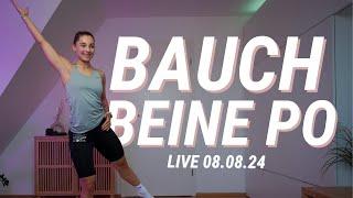 Bauch Beine Po auf Musik | Live Training 08.08.24 | 45 Min. | kein Equipment