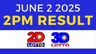 Lotto Result Today 2pm June 2 2025 PCSO