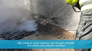 High pressure water blasting