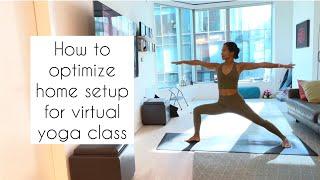 How to set up home studio for virtual yoga class