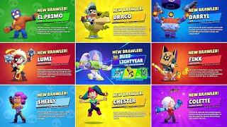 ALL 91 BRAWLER UNLOCK ANIMATIONS | Finx, Lumi