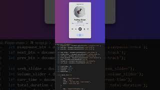 How to make Music Player using html css javascript #shorts