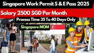 Singapore Employment Pass 2024,Singapore Work Permit2024,Singapore Work Permit Visa,Singapore E Pass