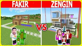 FAKİR VE ZENGİN AİLELERİNİ KORUMAK İÇİN GÜVENLİ EV İNŞA EDİYOR MİNECRAFT