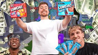 Logan Paul and Mr Beast's new "Lunchly" is WILD (skywars commentary)