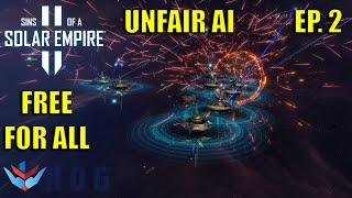 Sins of a Solar Empire 2 Lets Play | Advent Reborn vs  5 Unfair AI's FFA Ep2 | Colliding Empires