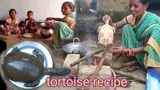 Tribe Woman Cooking Tortoise Recipe |Village Cooking And Eating Show |Water Rice And Tortoise Curry