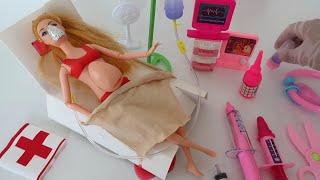 ASMR 6 minutes Satisfying Doctor Box Set -Pregnant Barbie