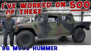 Army flashback time for the CAR WIZARD! He spent years repairing these M998 Humvees