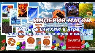 Наталья Хлопонина. Психологическая трансформационная игра "Империя Магов": четыре стихии в игре