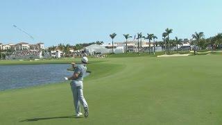 Rory McIlroy’s approach into water and club toss at the Cadillac Championship