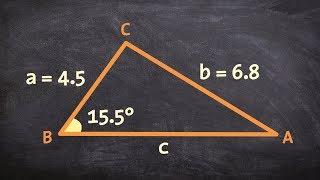 How to use law of sines when you have one solution