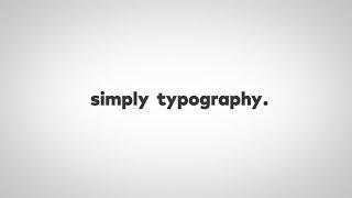 Simply Typography - FREE AFTER EFFECTS TEMPLATE