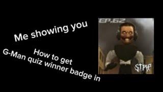 How to get G-Man quiz winner badge in skibidi toilet roleplay