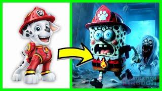 Paw Patrol as Zombie SpongeBobs | Ai Animation Kingdom2