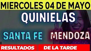 Resultados Quinielas Vespertinas de Santa Fe y Mendoza, Miércoles 4 de Mayo