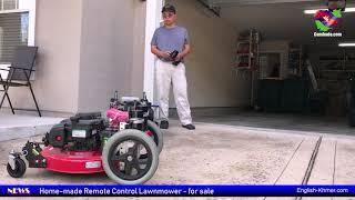 Home-made Remote Control lawn mower - Khmer