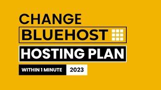 How To Change Bluehost Hosting Plan 2024 | Upgrade Bluehost Plan | WP Charm