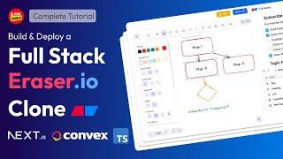 Build & Deploy NextJs Eraser.io App Clone | Full Stack React App | Convex, Typescript, Tailwind Css