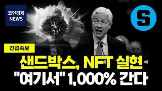 [샌드박스 코인] NFT 실현? 메타버스 코인 1대장! "여기서" 1,000% 더 간다!