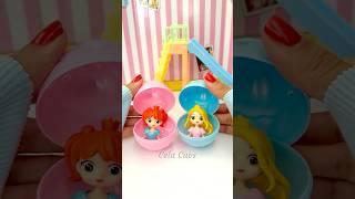 Cute Miniatures Disney Princess inside Eggs! #elsa #nezha #shorts #satisfying #unboxing #cinderella
