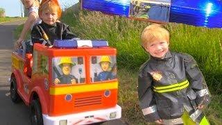 FireMan Sam Jupiter Ride On Fire Engine Toy - With Emergency Lights and Sirens