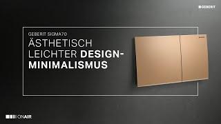 Ästhetisch leichter Design-Minimalismus – Geberit Sigma70