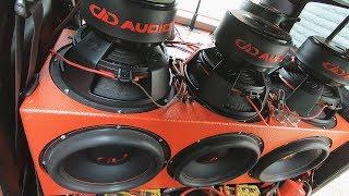 Subwoofer Excursion DD Audio Redline 815d #subwoofer #caraudio #basshead #ddaudio #gopro