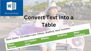 Convert Text to Table: Easy Microsoft Word Tutorial