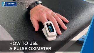 How to use a Pulse Oximeter at home