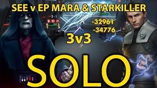 SWGOH - GAC 3v3 - SEE (solo) vs ep, Mara, starkiller.