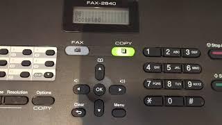 How to reset brother FAX-2840 toner