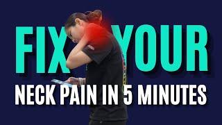 FIX Your NECK PAIN in 5 MINUTES | Exercises for Thoracic Kyphosis Posture Deviation