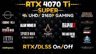 RTX 4070 Ti Super in 4K/2160P With DLSS-3/RTX On & Off | 25 Games Tested