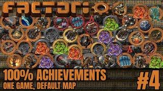 Factorio 100% Achievements | Default Map | #4 Getting On Track Like A Pro